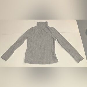 SHEIN Light Gray Cowl Neck Sweater